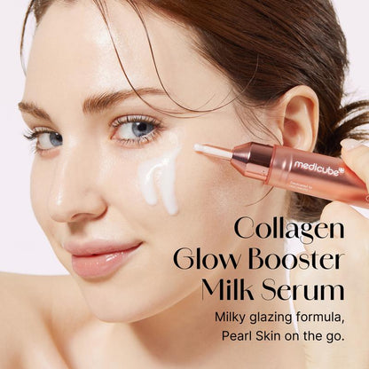 Milky Glow Lock Collagen Duo l Collagen Glazed Milky Glow Wrapping Mask (20-Min Use) + Collagen Glow Booster Milk Serum for Hydration & Radiance, Korean Skincare, K-beauty