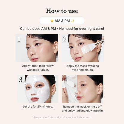Milky Glow Lock Collagen Duo l Collagen Glazed Milky Glow Wrapping Mask (20-Min Use) + Collagen Glow Booster Milk Serum for Hydration & Radiance, Korean Skincare, K-beauty
