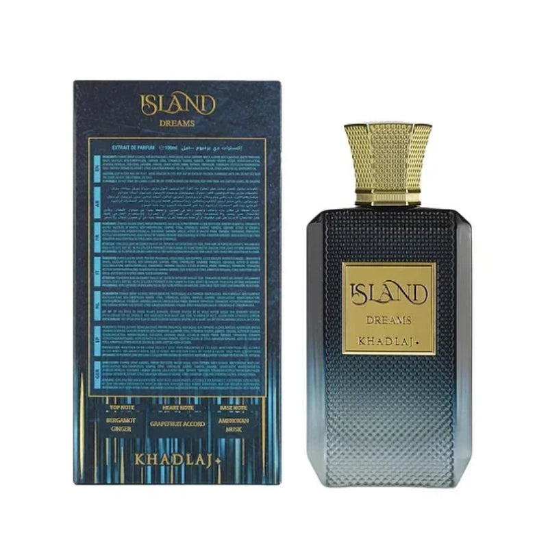 Khadlaj Island Dreams for Unisex Extrait de Parfum Spray, 3.4 Ounce